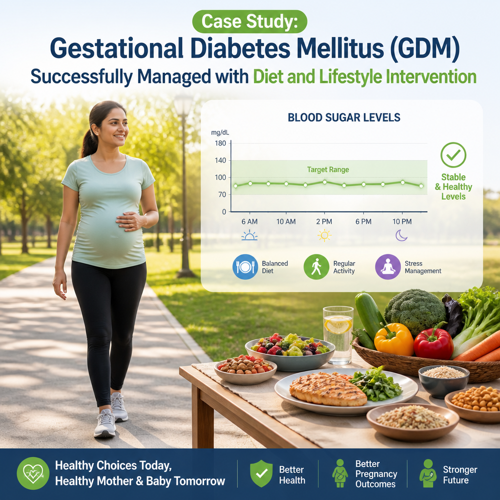 Case Study: Gestational Diabetes Mellitus (GDM)  Successfully Managed with Diet and  Lifestyle Intervention