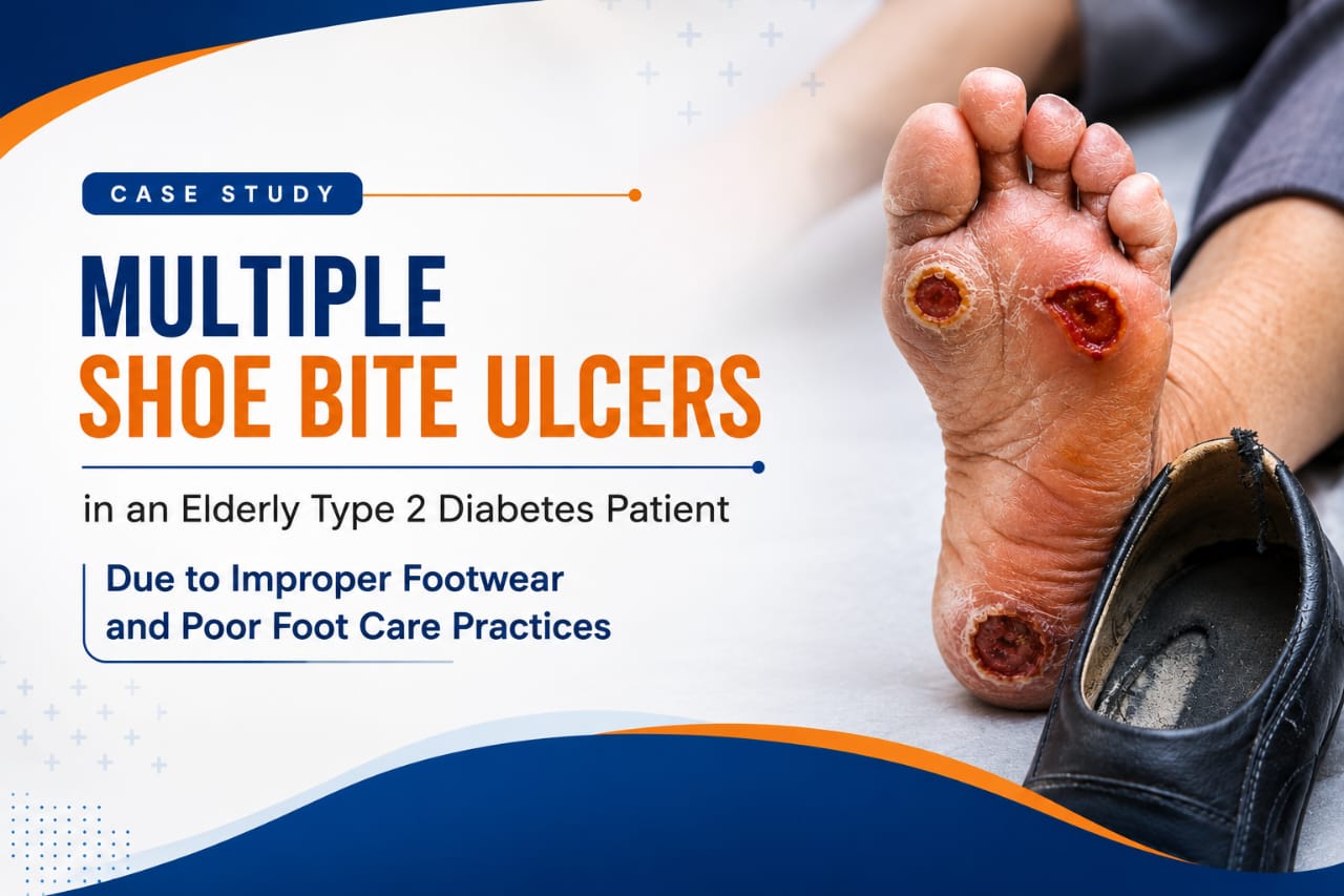 Case study: Multiple Shoe Bite Ulcers in an Elderly Type 2 Diabetes Patient Due to Improper Footwear and Poor Foot Care Practices