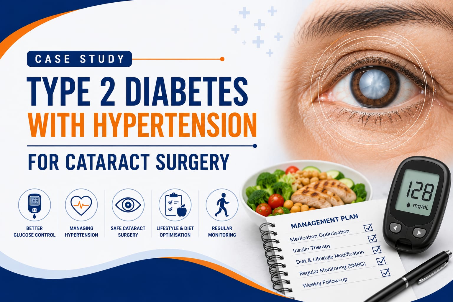 CASE STUDY – Type 2 diabetes with hypertension for cataract surgery.