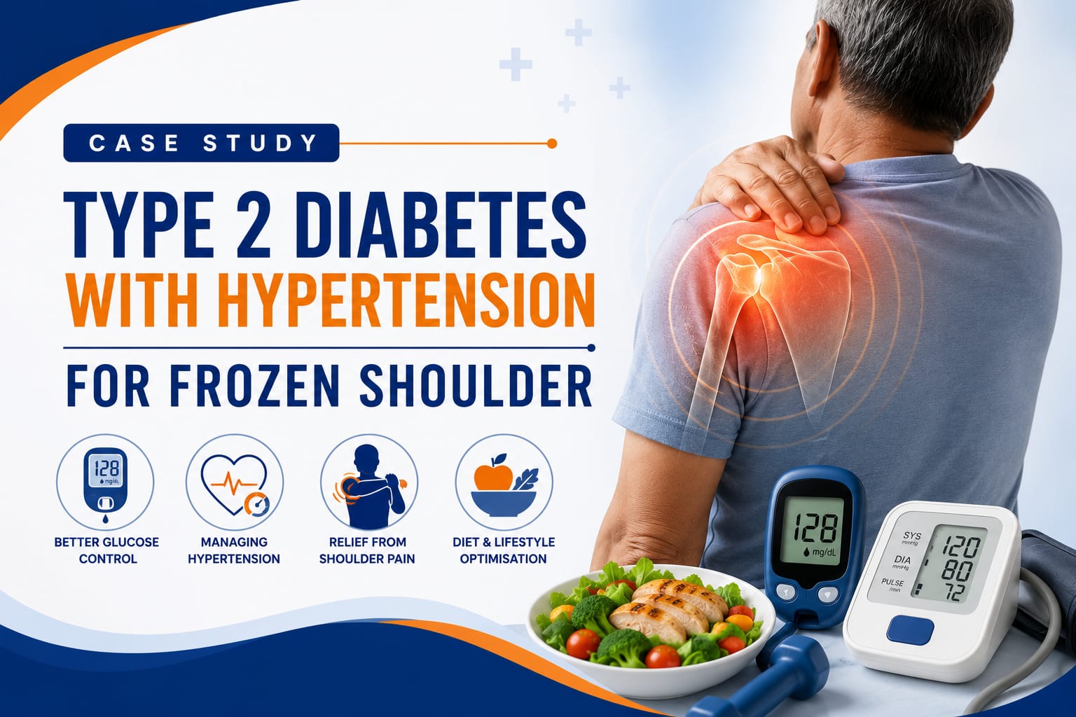 Case study –  Type 2 diabetes with hypertension for frozen shoulder