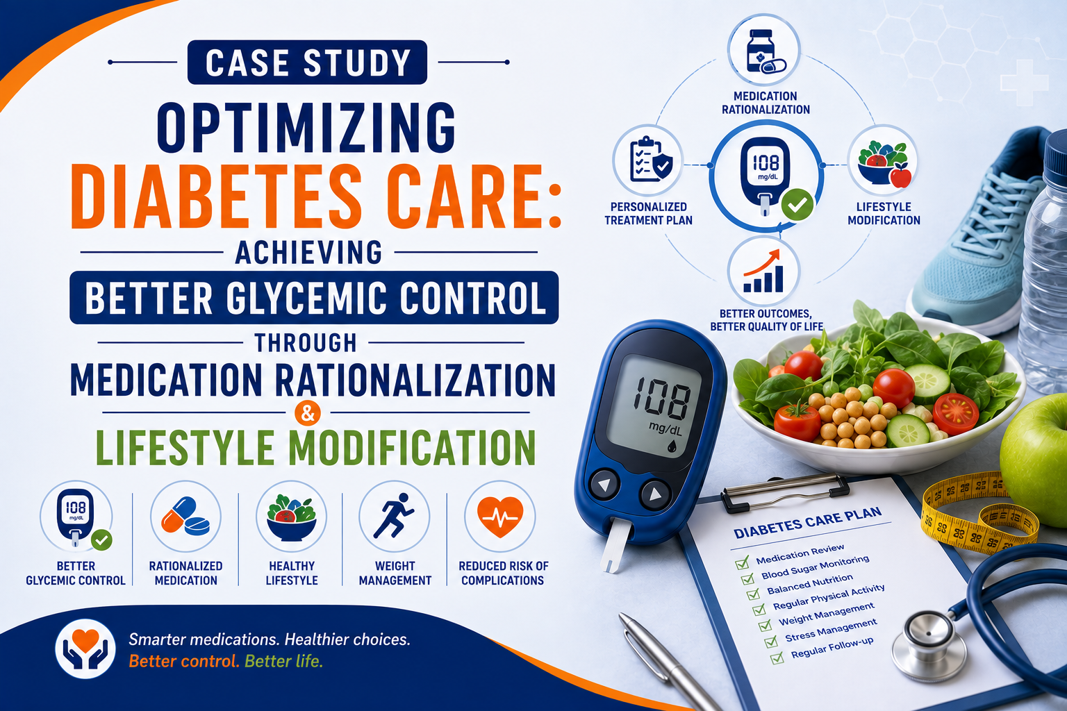 Case Study: Optimizing Diabetes Care: Achieving Better Glycemic Control Through Medication Rationalization and Lifestyle Modification