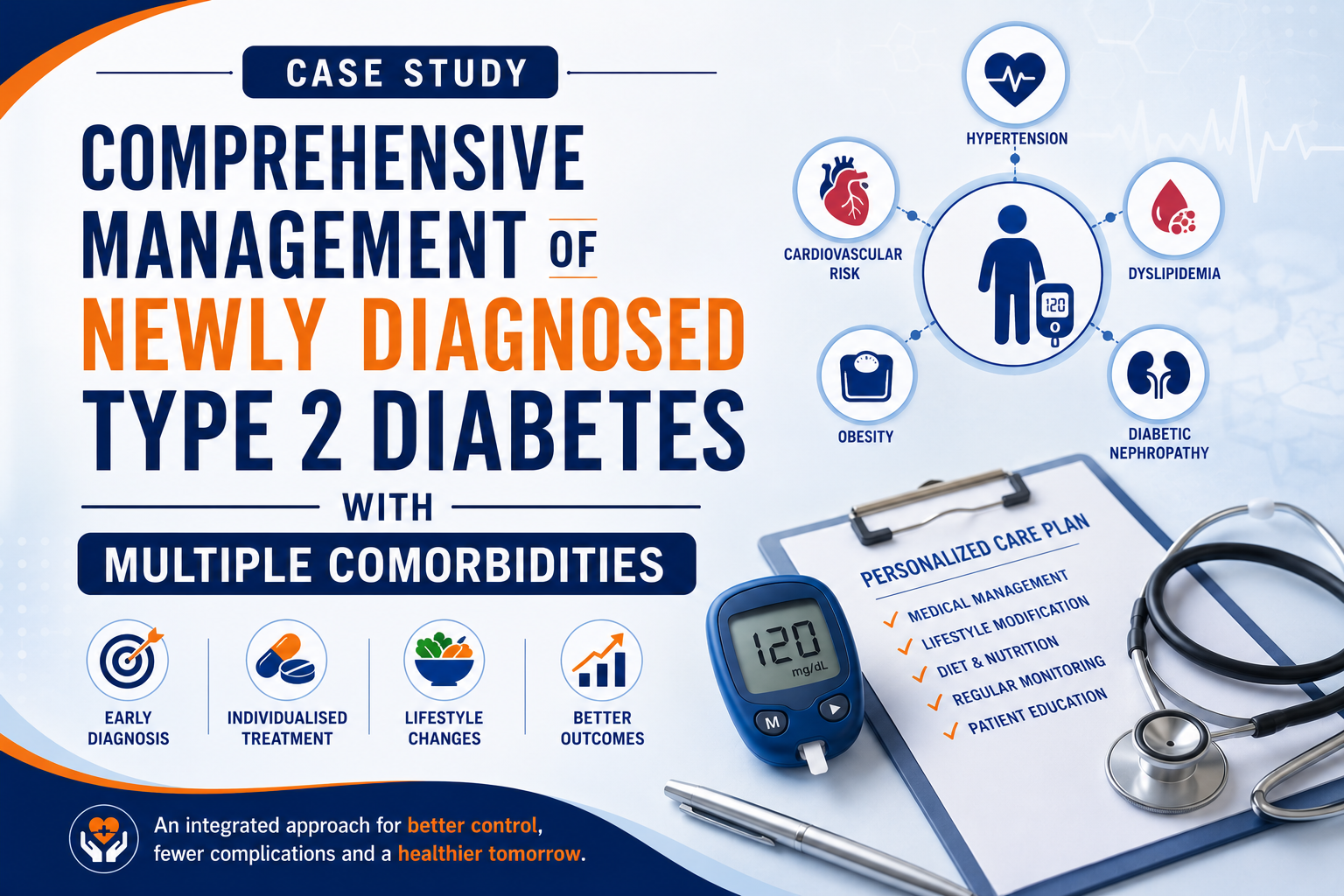 Case Study: Comprehensive Management of Newly Diagnosed Type 2 Diabetes with Multiple Comorbidities